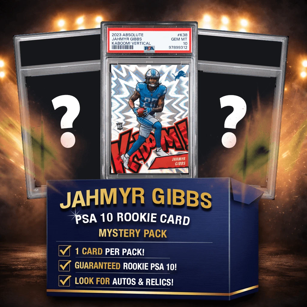 Jahmyr Gibbs PSA 10 Graded Rookie Football Card Mystery Box