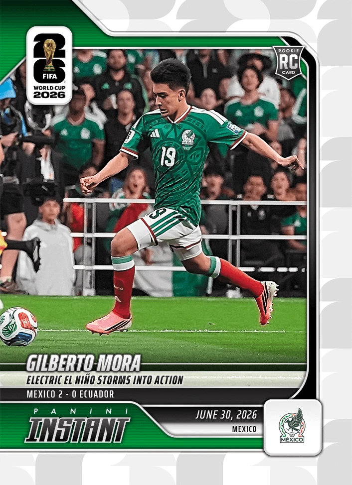 2026 Panini Instant FIFA World Cup Gilberto Mora #179 Mexico RC Soccer Card