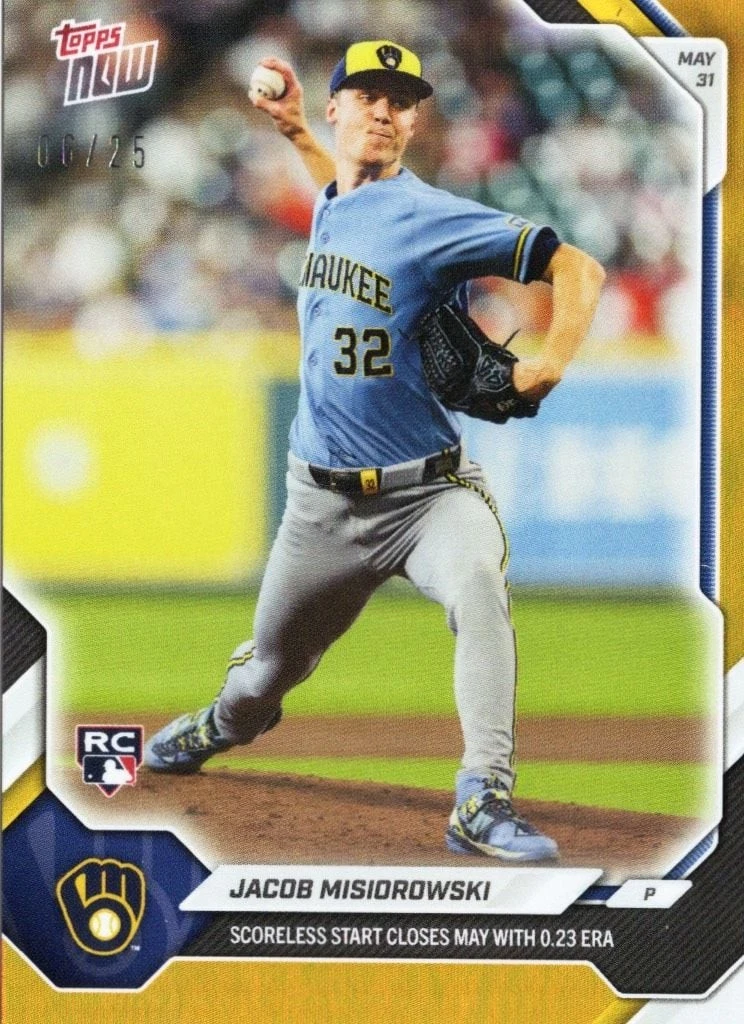 2026 Topps Now Jacob Misiorowski #272 Orange Foil /25 Rookie Baseball Card