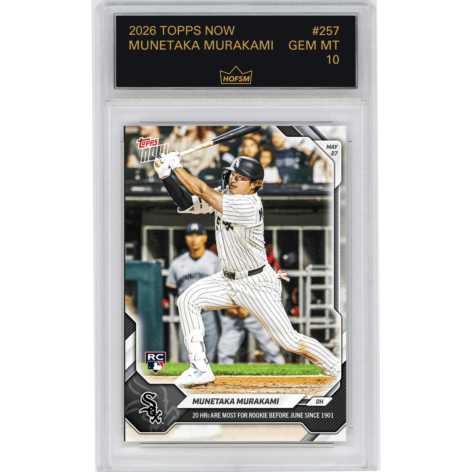 Graded 2026 Topps Now Munetaka Murakami #257 Rookie Baseball Card HOFSM 10