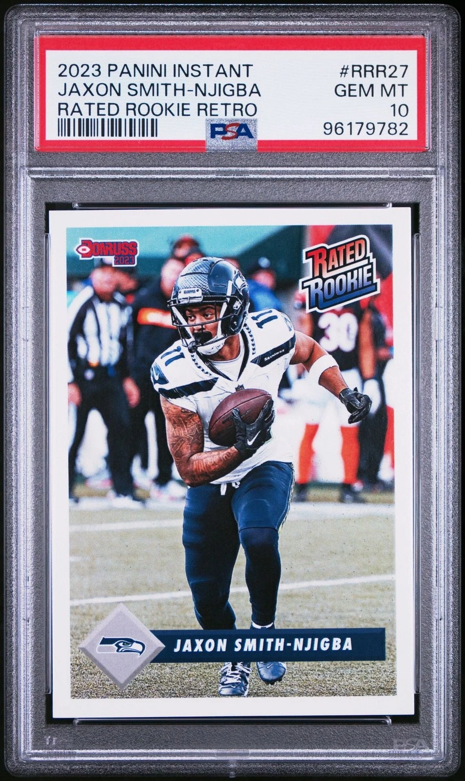 Graded 2023 Panini Jaxon Smith Njigba #RRR27 Rated Rookie Retro Card PSA 10