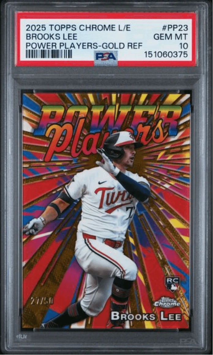 Graded 2025 Topps Chrome LE Brooks Lee #PP22 Gold /50 Rookie Card PSA 10