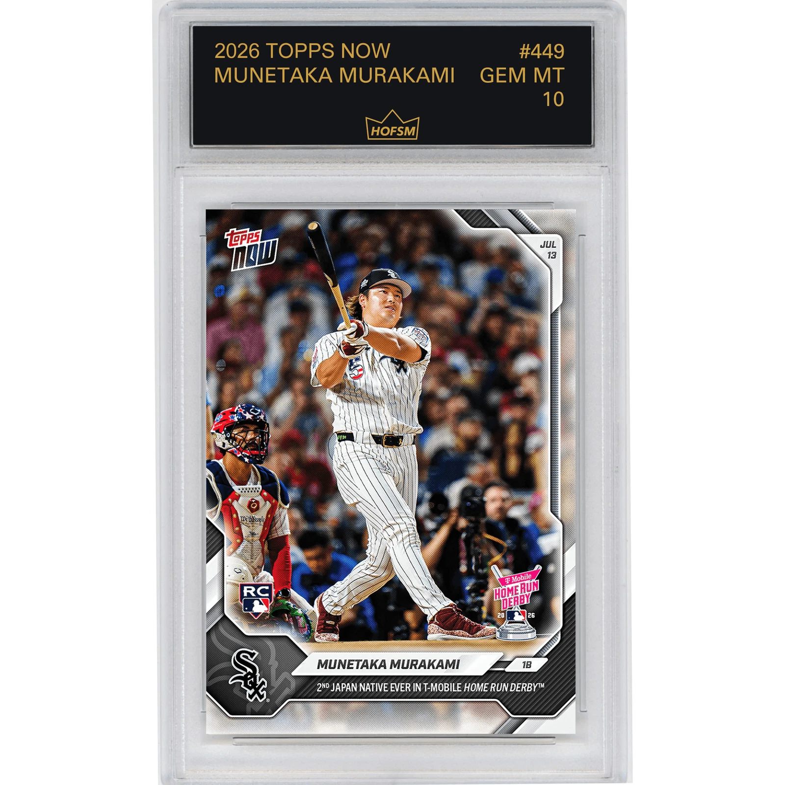 Graded 2026 Topps Now Munetaka Murakami #449 Rookie Baseball Card HOFSM 10