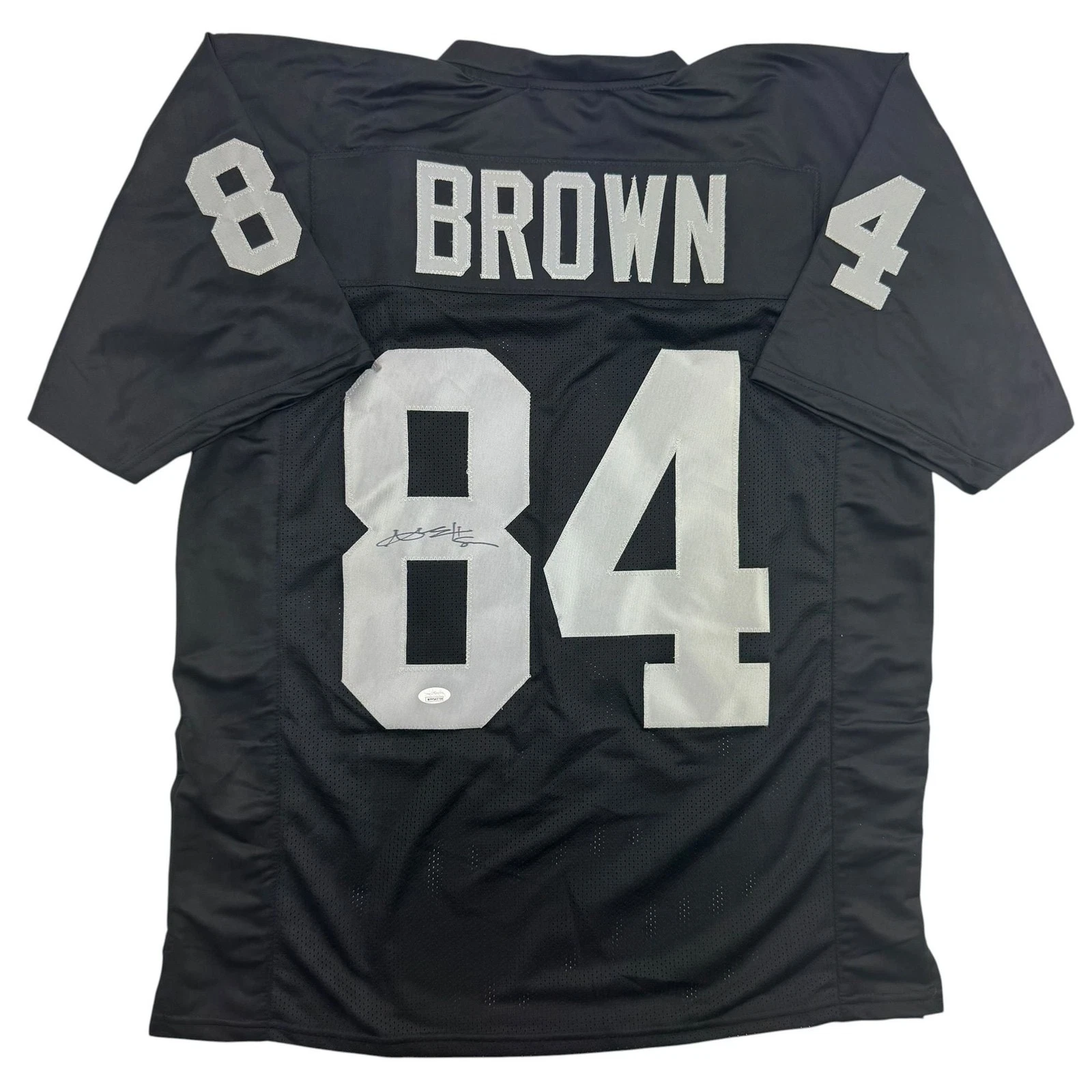 Autographed/Signed Antonio Brown Oakland Las Vegas Black Football Jersey JSA COA