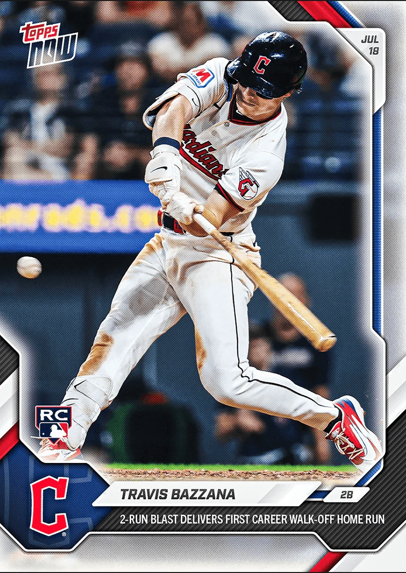 2026 Topps Now Travis Bazzana #462 Cleveland Guardians RC Baseball Card