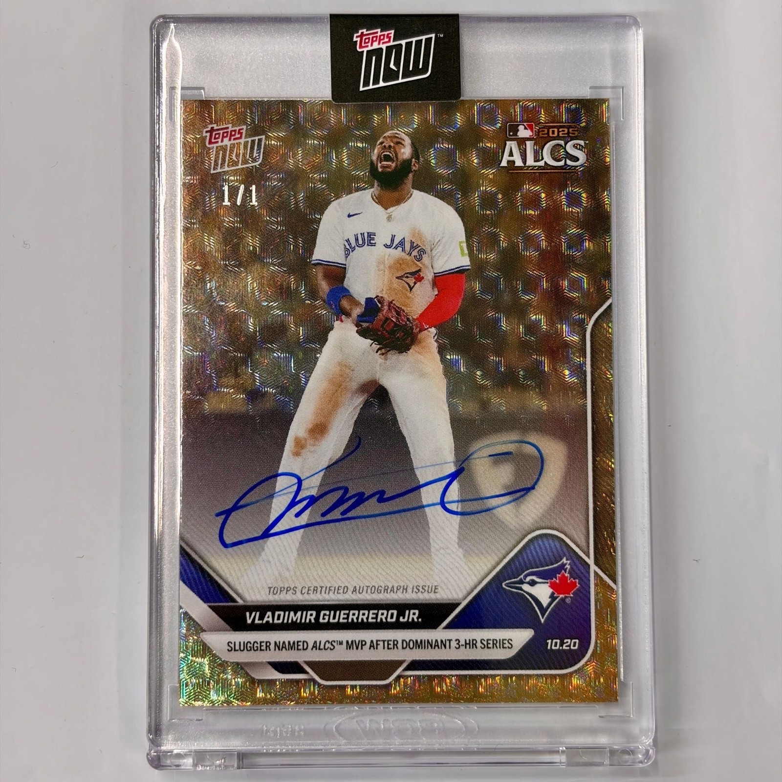 2025 Topps Now Vladimir Guerrero Jr #891C Foilfractor Auto /1 Baseball Card