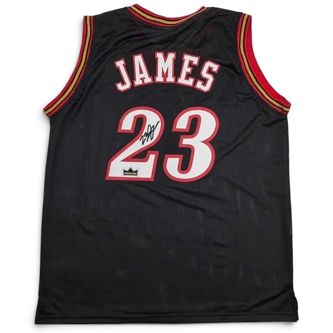 Facsimile Autographed LeBron James Philadelphia Black Reprint Jersey XL