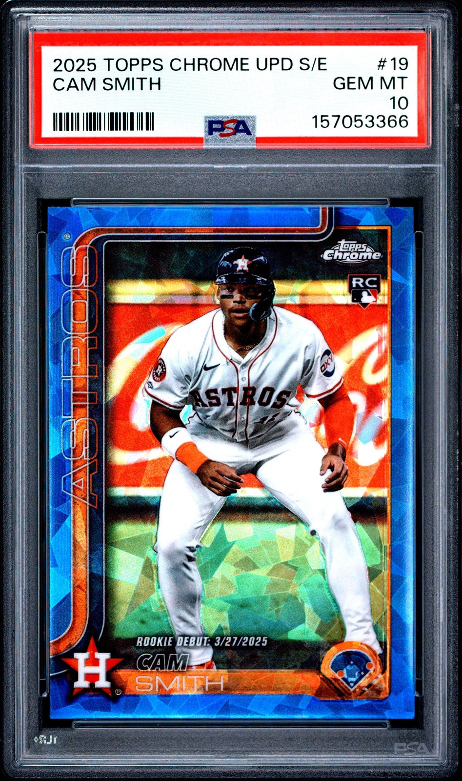 Graded 2025 Topps Chrome Update S/E Cam Smith #USC19 Rookie Card PSA 10