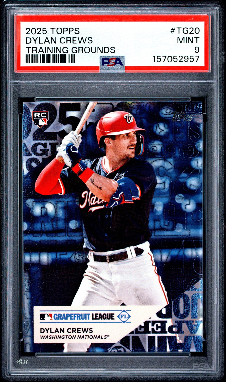 Graded 2025 Topps Dylan Crews #TG20 Training Grounds Rookie RC Card PSA 9