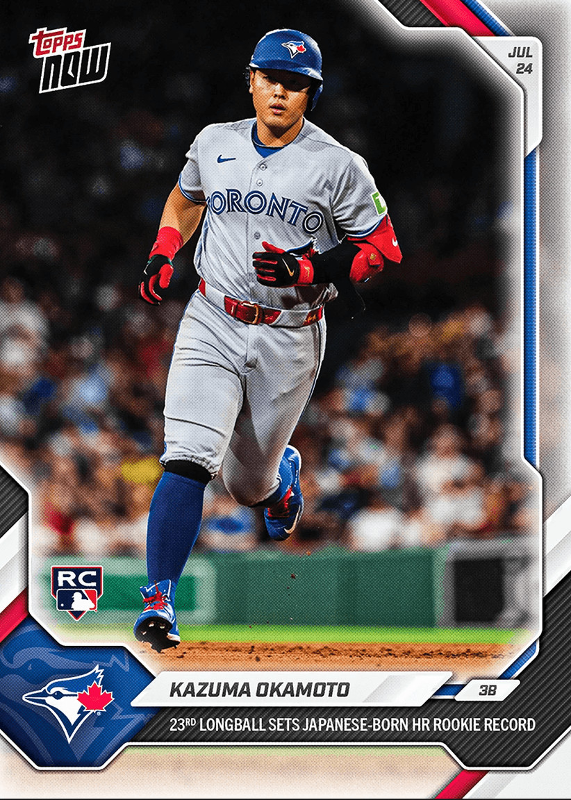 2026 Topps Now Kazuma Okamoto #484 Toronto Blue Jays Rookie Baseball Card