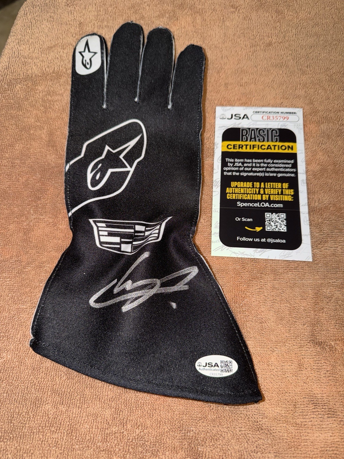 Sergio Checo Perez Signed Race Glove Formula 1 Star Mexico Legend JSA Auth