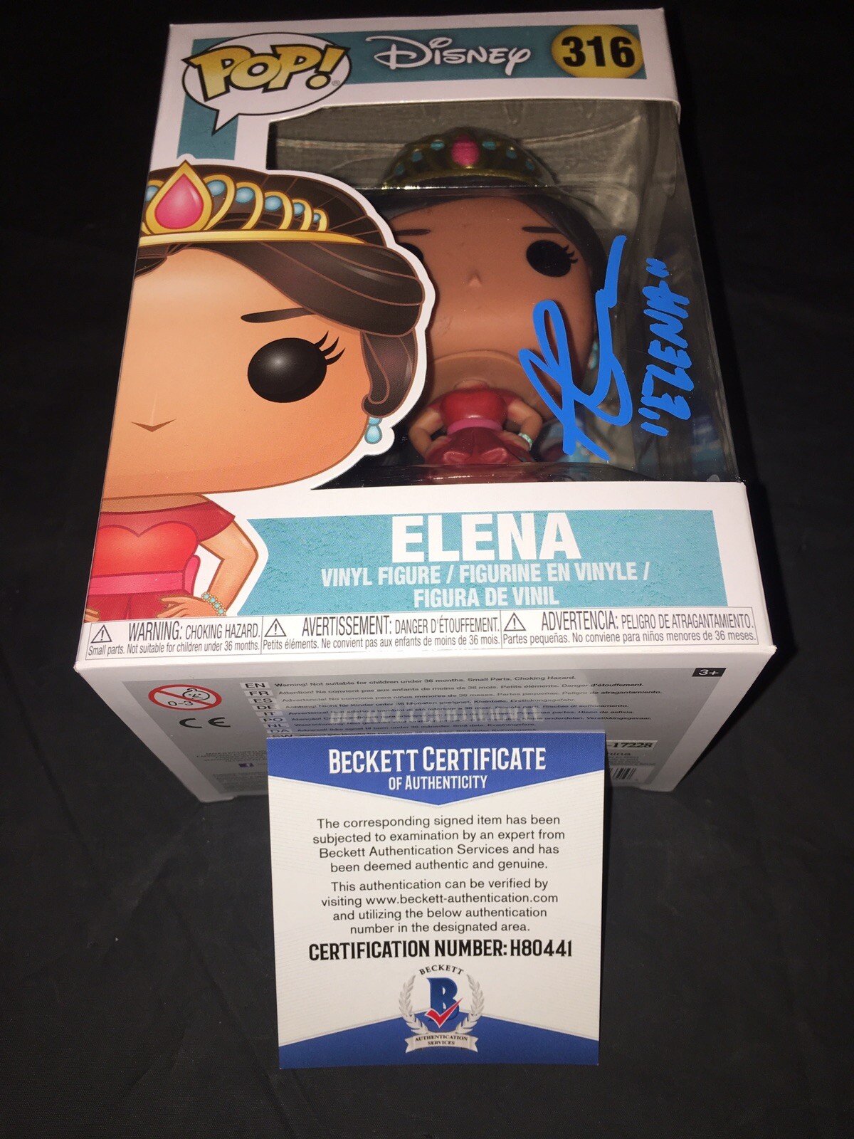 Aimee Carrero Signed Official Elena Of Avalon Funko Pop Vinyl Figure Beckett #2