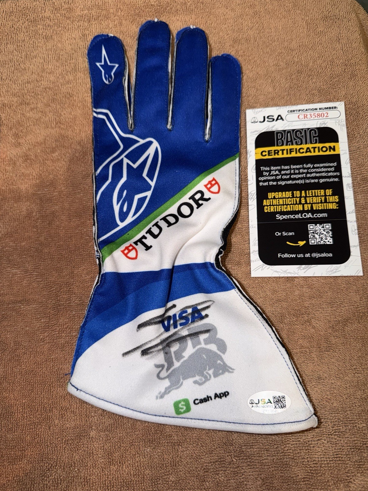 Arvid Lindblad Signed Visa RB Racing Bulls Race Glove Formula 1 Star JSA Auth #2