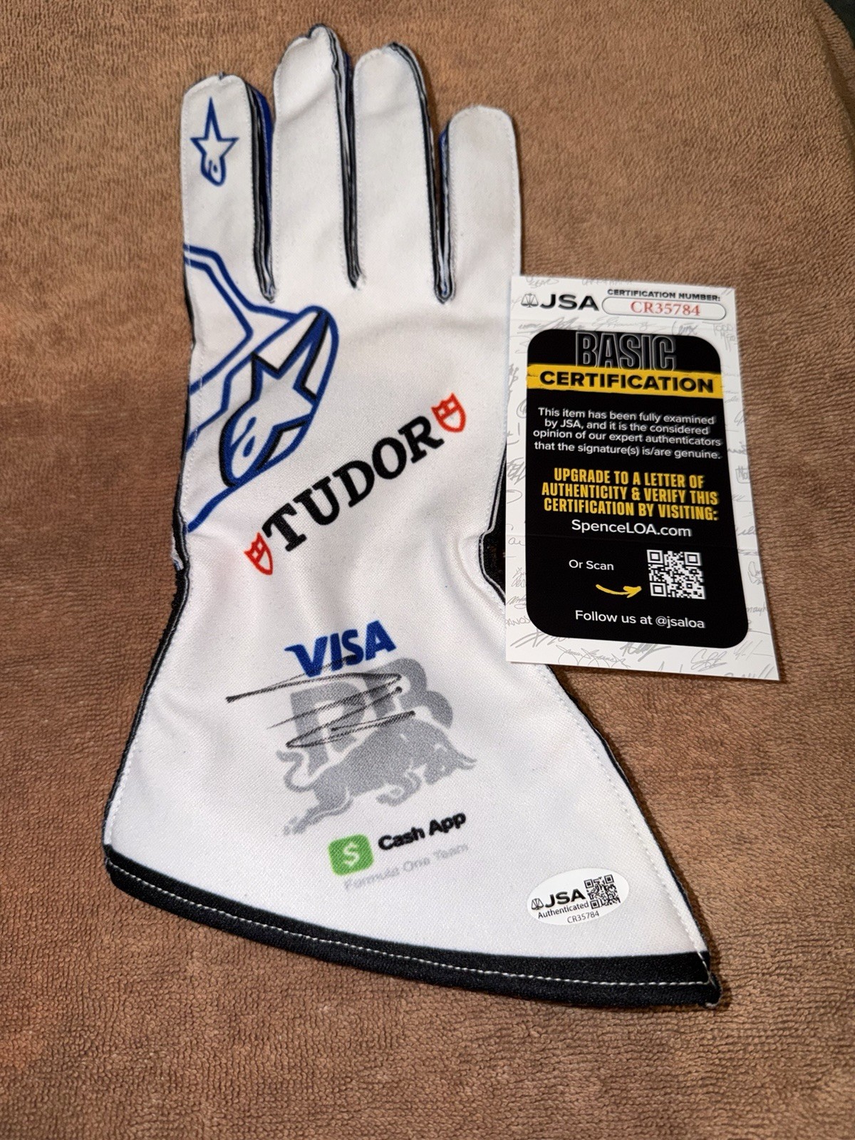 Arvid Lindblad Signed Visa RB Racing Bulls Race Glove Formula 1 Star JSA Auth #4