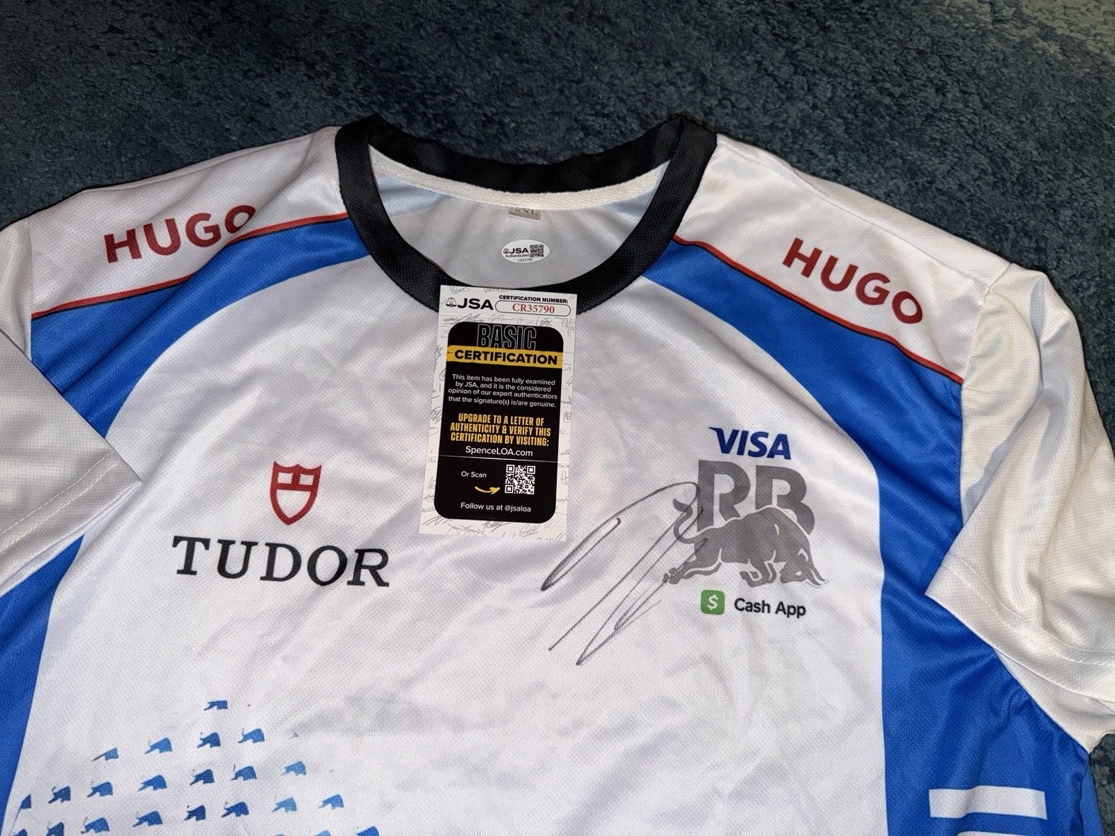 Arvid Lindblad Signed Visa Cash App Racing Shirt Formula 1 Superstar JSA Auth #2