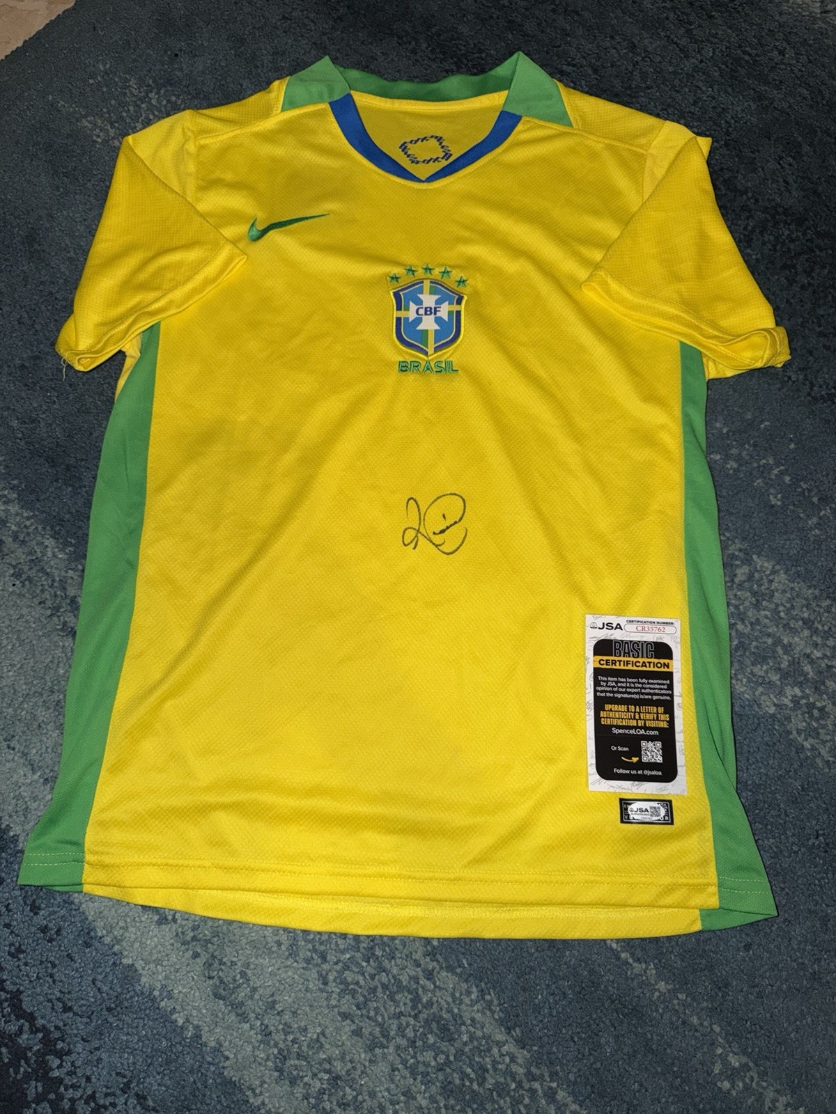 Romario Signed Team Brazil Jersey Superstar World Cup Legend JSA Auth #2