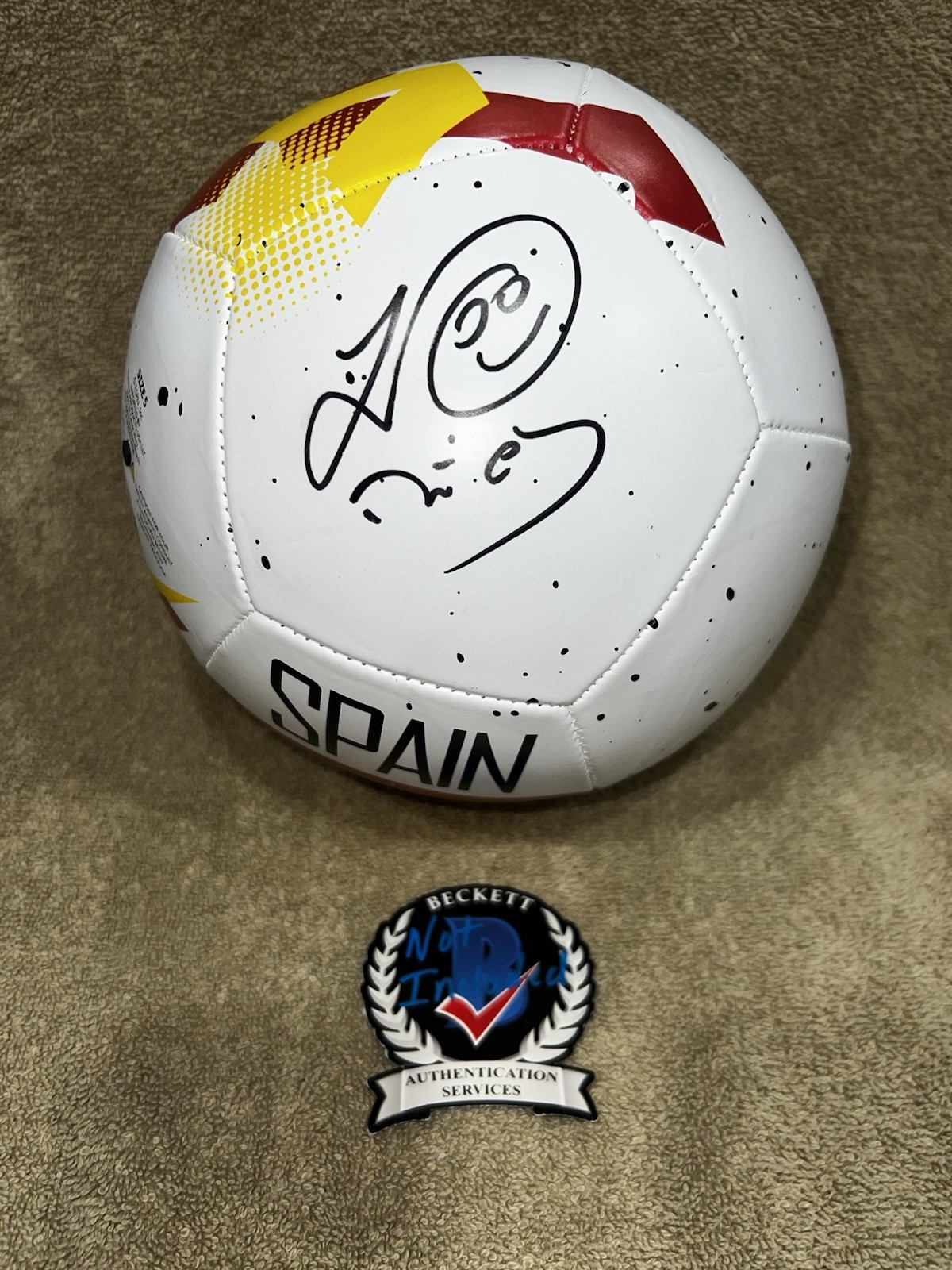 Xabi Prieto Signed Official Spain Soccer Ball World Cup Beckett #2