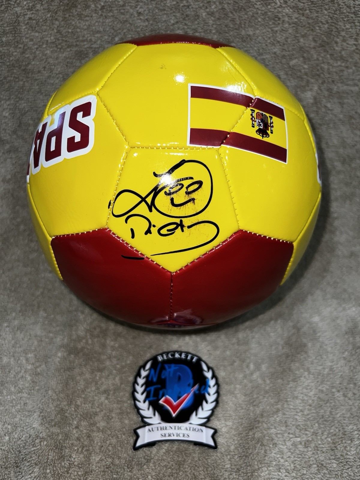 Xabi Prieto Signed Official Spain Soccer Ball World Cup Beckett