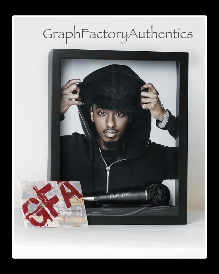 K'NAAN *WAVIN' FLAG* Keinan Abdi Warsame Signed Microphone FRAMED COA GFA PROOF!
