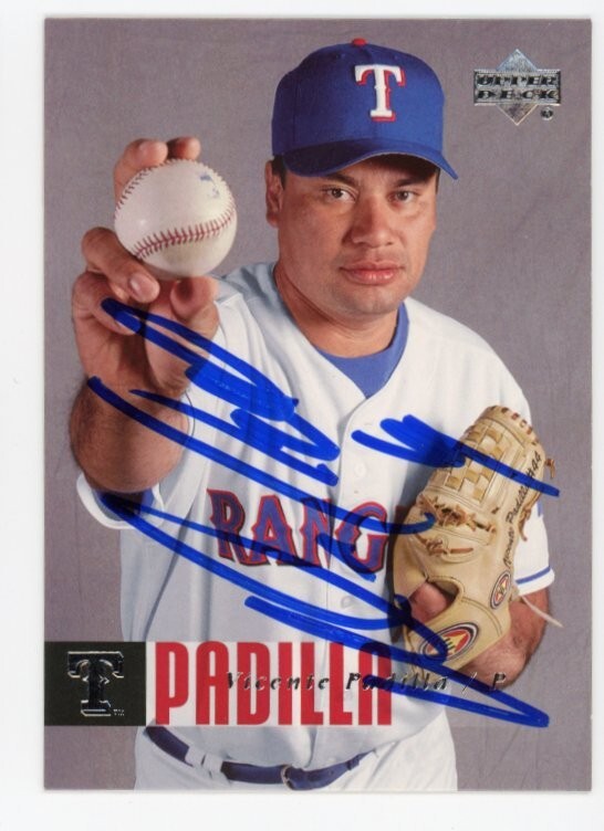 SIGNED BASEBALL CARD AUTO UPPER DECK UD RANGERS 2006 VICENTE PADILLA #843
