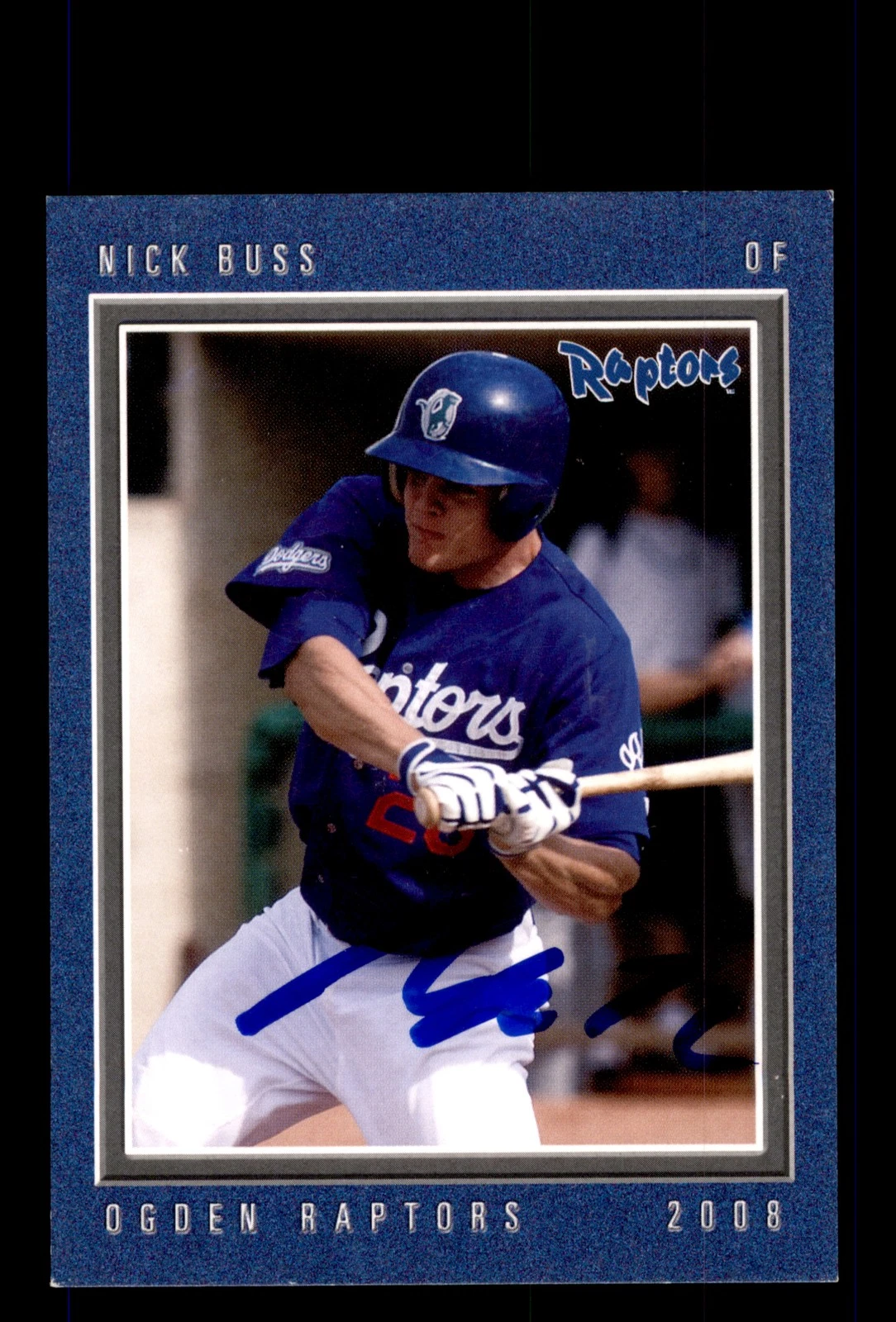 Signed Baseball Card Auto 2008 Grandstand Ogden Raptors Nick Buss
