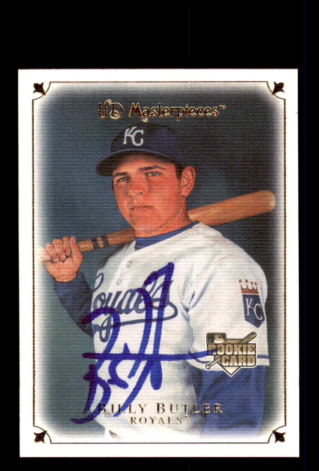 Signed Baseball Card Auto 2007 Upper Deck Masterpieces #83 Billy Butler Royals
