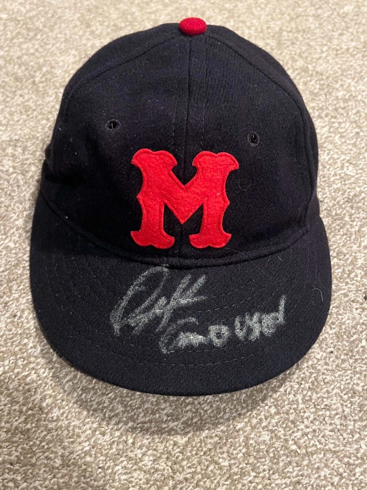 ORLANDO MERCADO SIGNED GAME USED BASEBALL HAT AUTO TBTC EBBETS FIELD MISSIONS ?
