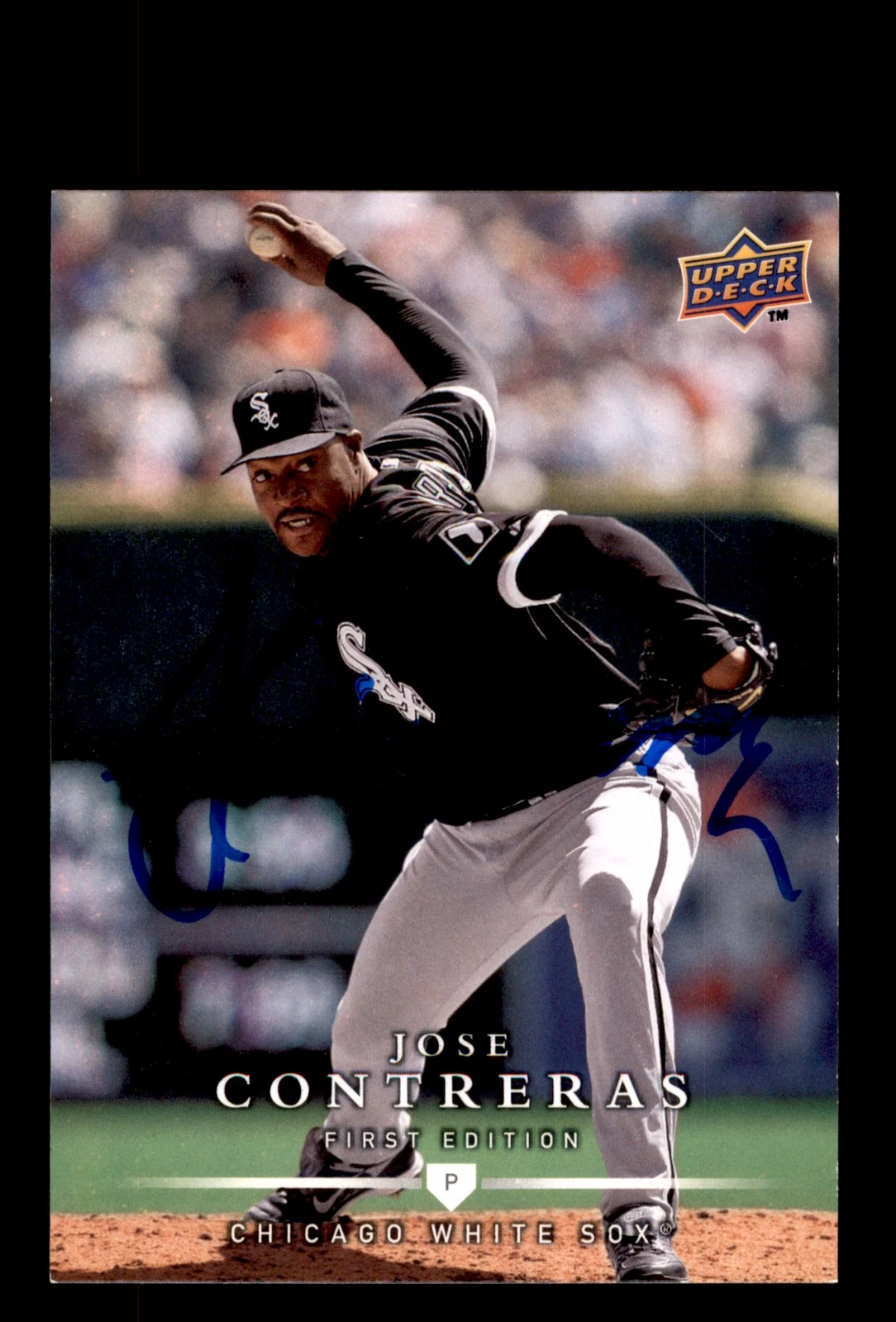 Signed Baseball Card Auto Jose Contreras 2008 Upper Deck First Edition #236