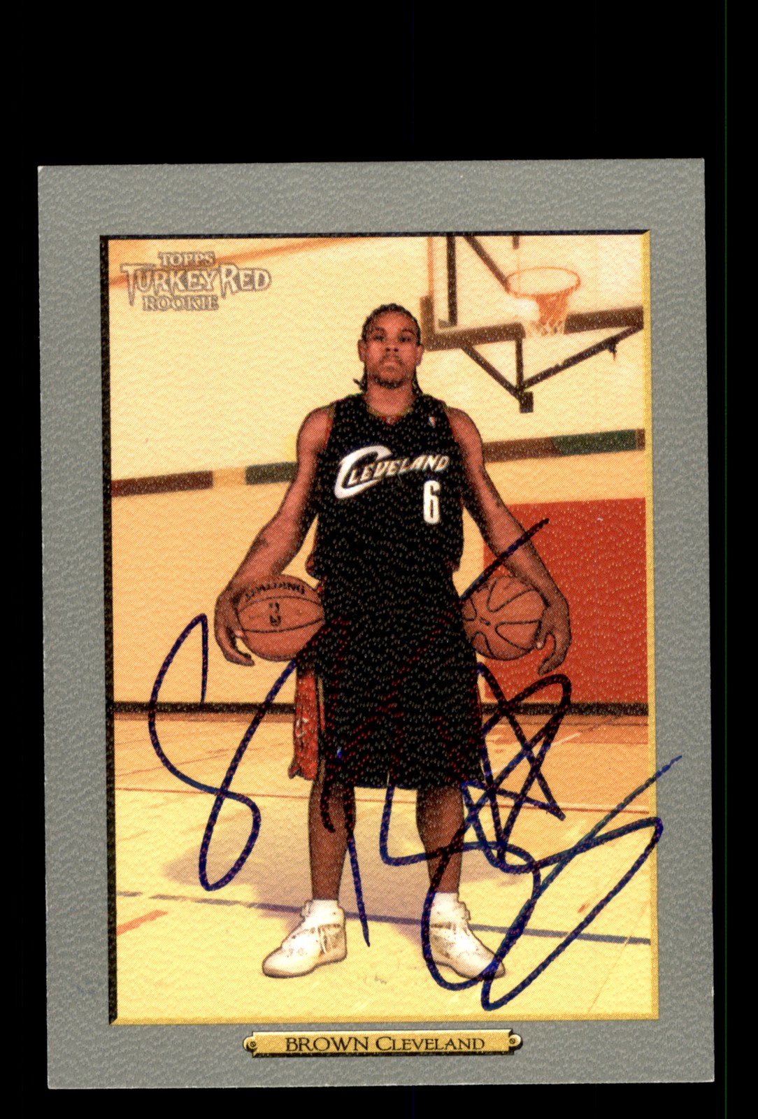 Signed Basketball Card Auto Shannon Brown 2006-07 Topps Turkey Red #223 Cavs