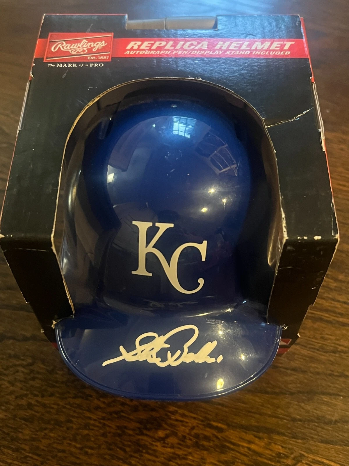 STEVE BALBONI SIGNED MINI BASEBALL BATTING HELMET KANSAS CITY ROYALS BAS COA
