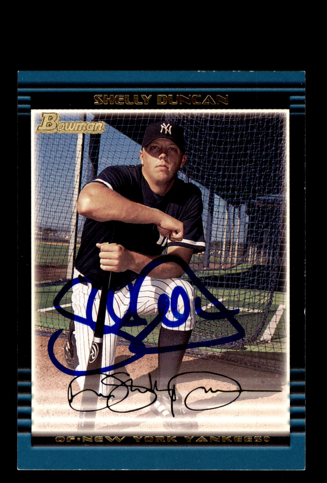 Signed Baseball Card Auto Shelley Duncan 2002 Bowman  #BDP119 New York Yankees