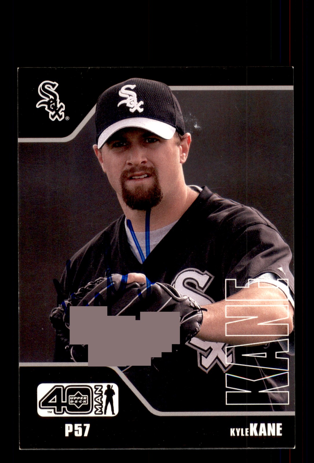 Signed Baseball Card Auto Kyle Kane 2002 Upper Deck 40-Man #421 White Sox