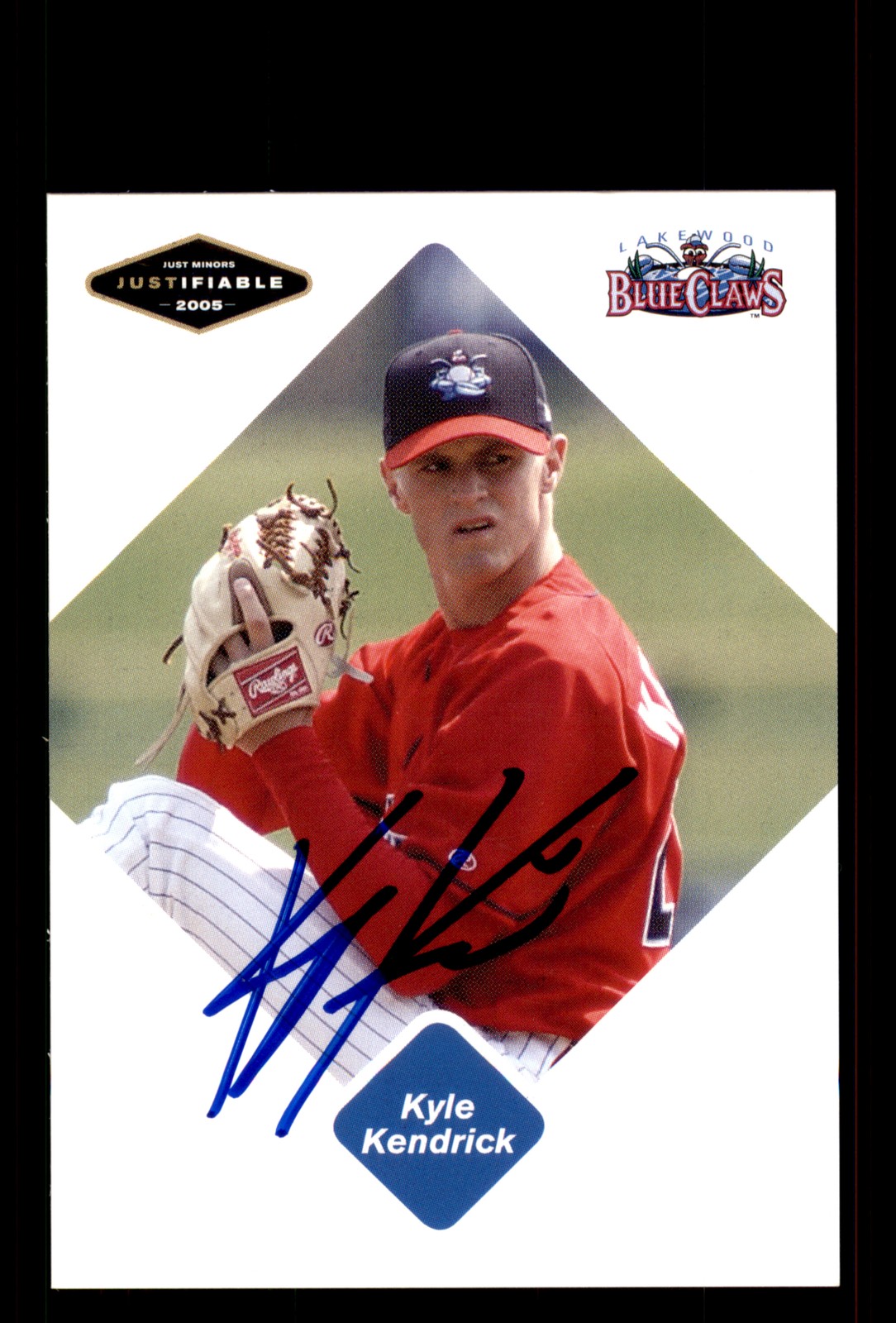 Signed Baseball Card Auto Kyle Kendrick 2005 Justifiable #49