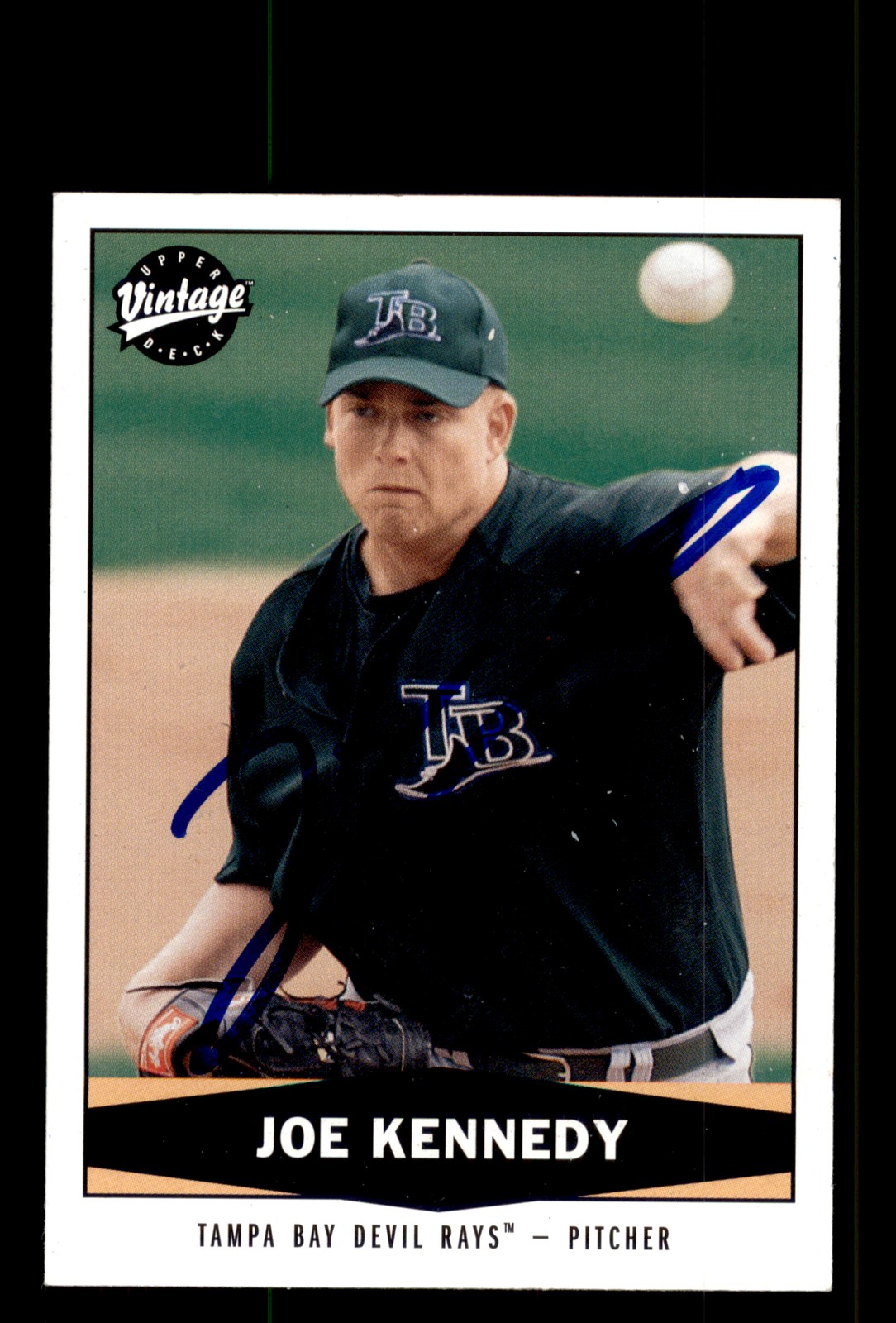 Signed Baseball Card Auto Joe Kennedy 2004 Upper Deck Vintage #178 Devil Rays