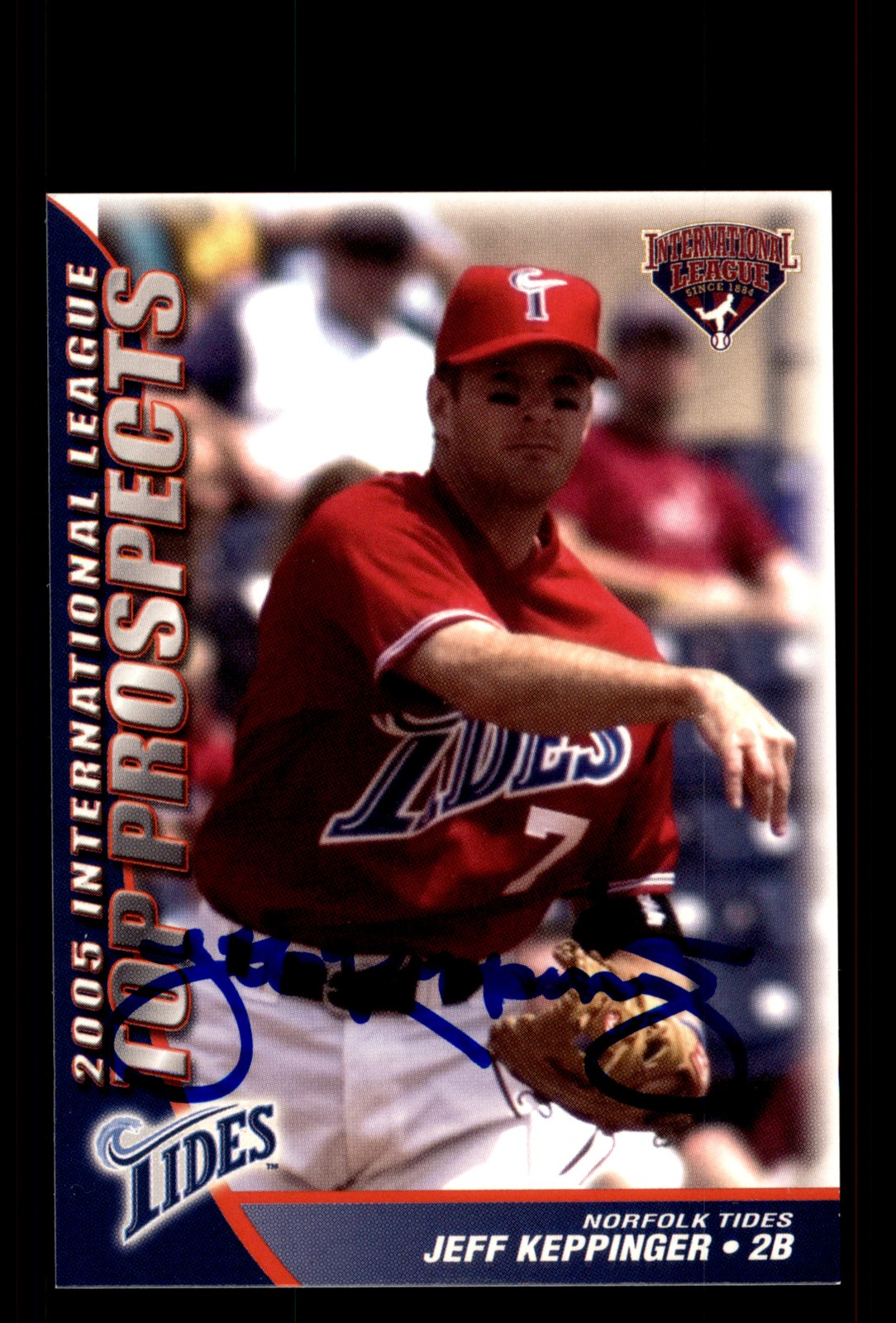 Signed Baseball Card Auto Jeff Keppinger 2005 International League Prospects