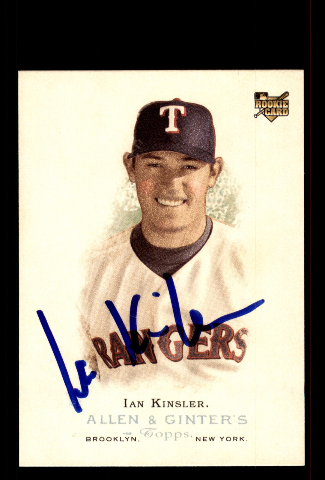 Signed Baseball Card Auto Ian Kinsler 2006 Topps Allen & Ginter #253 Rangers