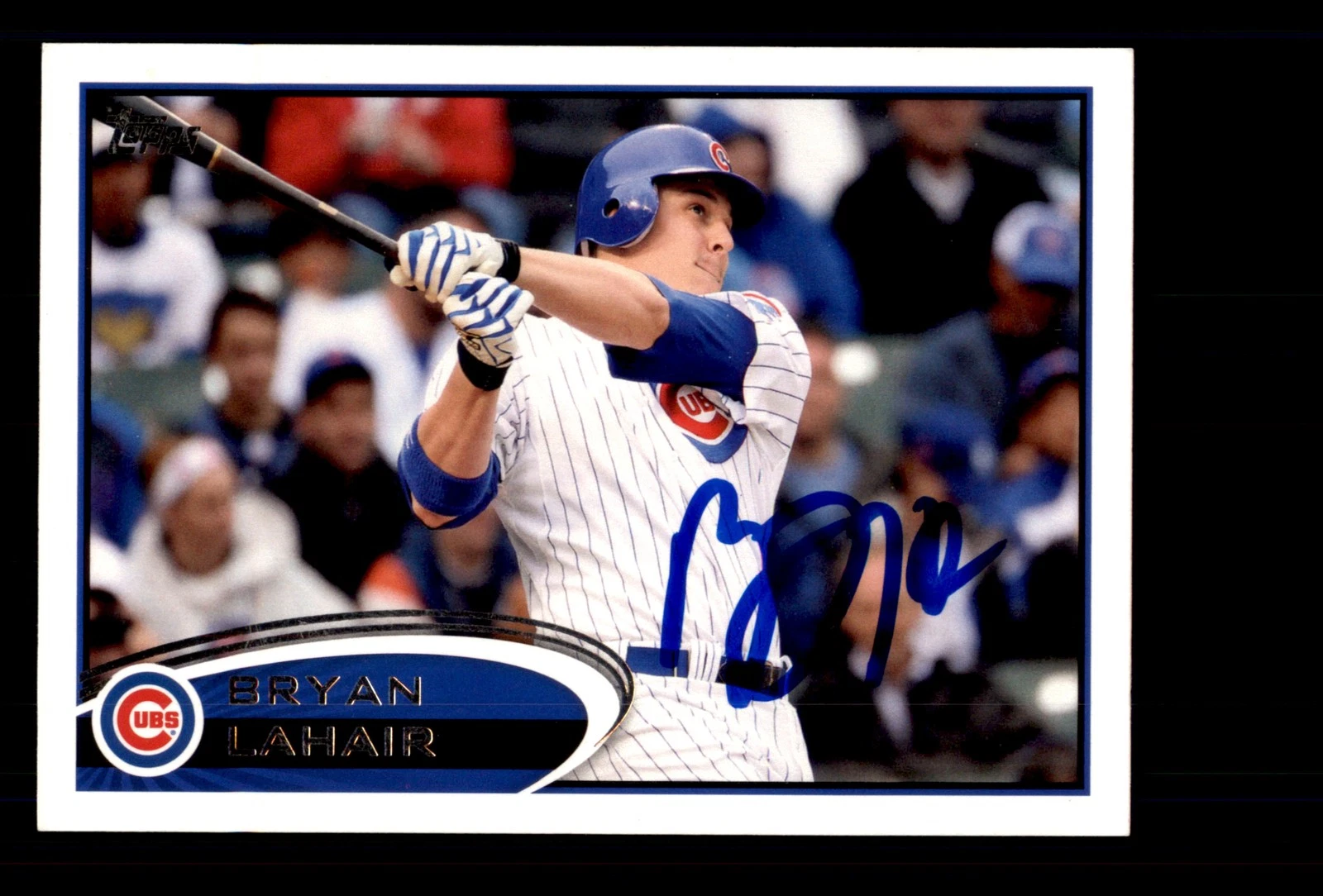 Signed Baseball Card Auto Bryan LaHair 2012 Topps #394 Chicago Cubs