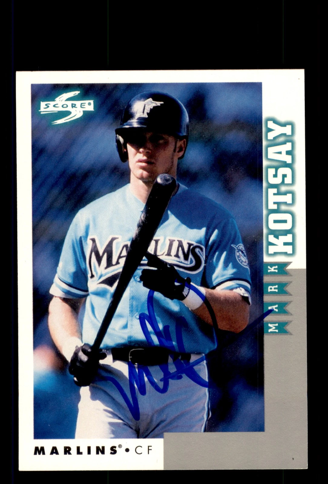 Signed Baseball Card Auto Mark Kotsay 1998 Score #RT61 Florida Marlins
