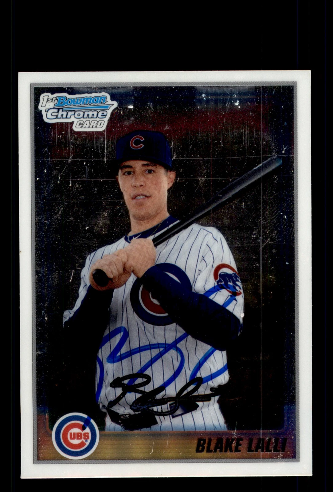Signed Baseball Card Auto Blake Lalli 2010 Bowman Chrome #BCP145 Chicago Cubs
