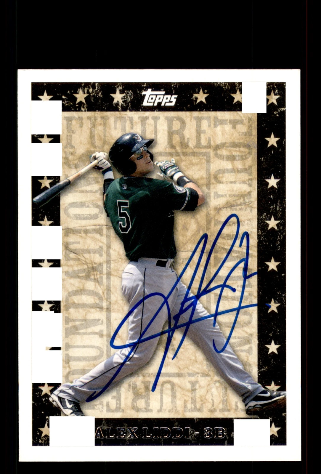 Signed Baseball Card Auto Alex Liddi 2010 Topps Pro Debut #FF12