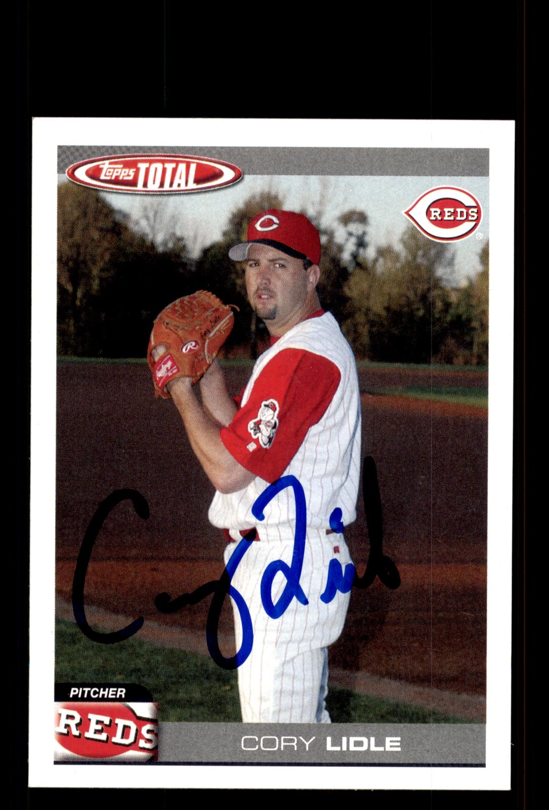 Signed Baseball Card Auto Cory Lidle 2004 Topps Total #579 Cincinnati Reds