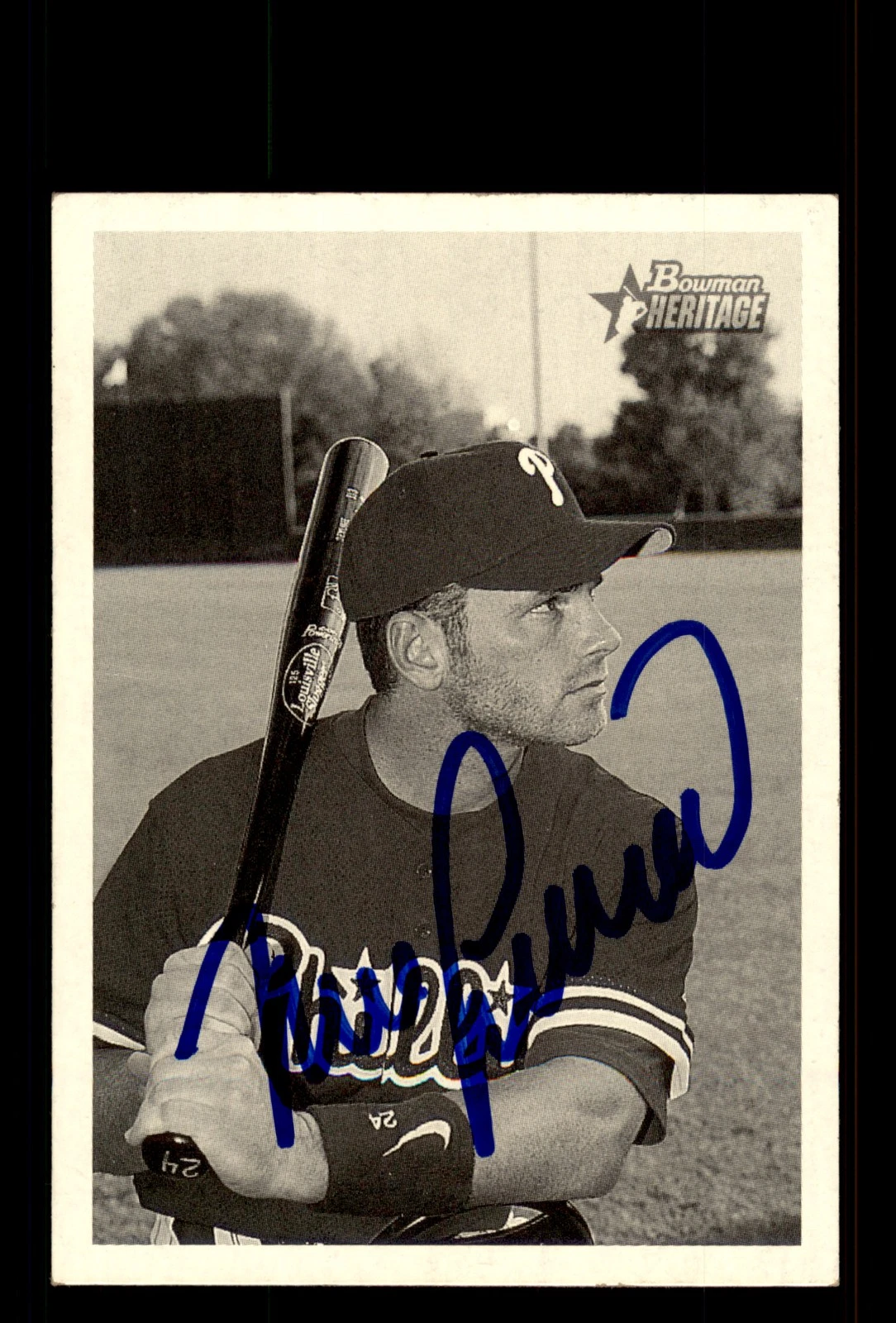 Signed Baseball Card Auto Mike Lieberthal 2001 Bowman Heritage #229 Phillies