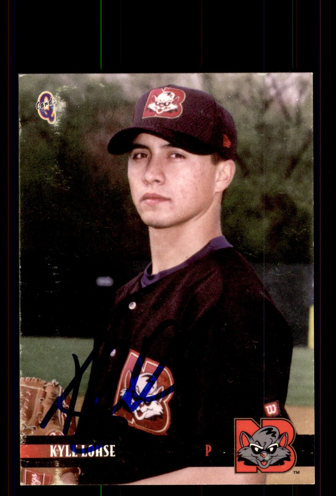 Signed Baseball Card Auto Kyle Lohse 2000 New Britain Rock Cats