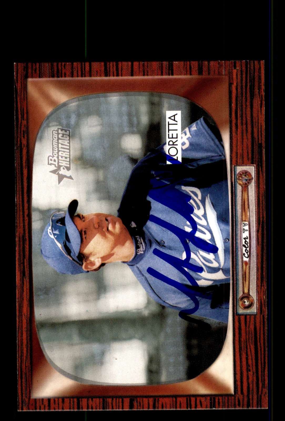 Signed Baseball Card Auto Mark Loretta 2004 Bowman Heritage #200 Padres