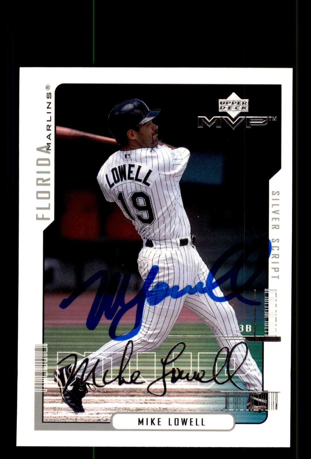 Signed Baseball Card Auto Mike Lowell 2000 Upper Deck MVP #111 Florida Marlins