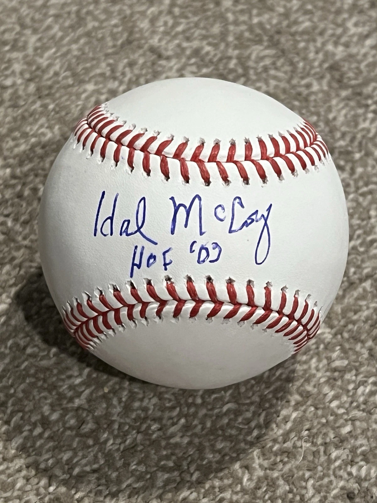 HAL McCOY SIGNED BASEBALL AUTO JG SPINK AWARD WINNER WRITER HOF JSA COA