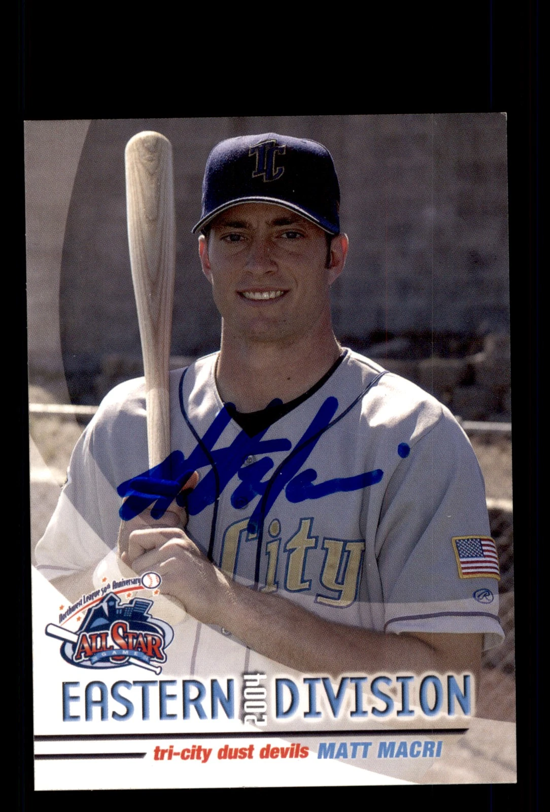 Signed Baseball Card Auto Matt Macri 2004 Grandstand Northwest League All-Stars