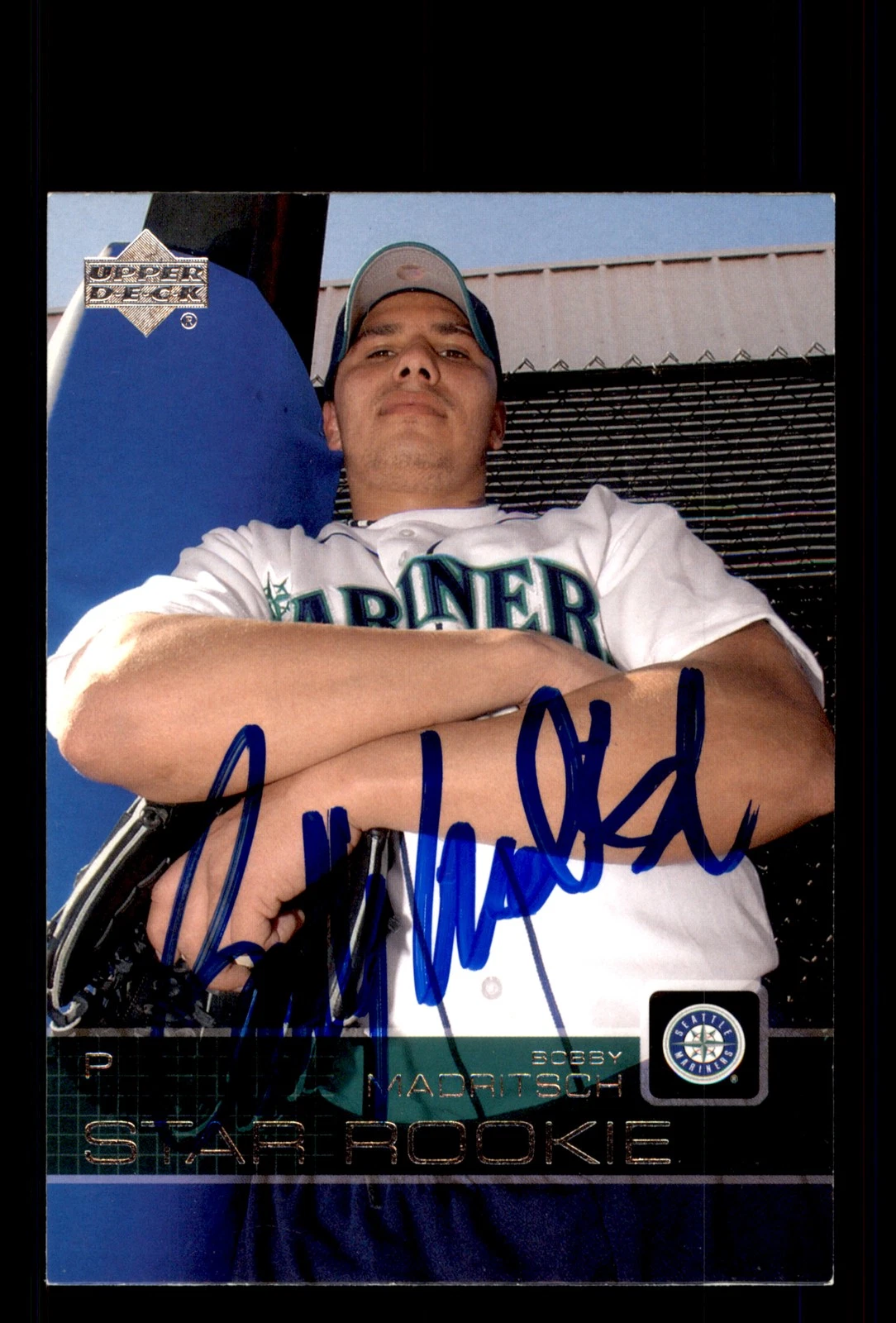 Signed Baseball Card Auto Bobby Madritsch 2003 Upper Deck #529 Seattle Mariners