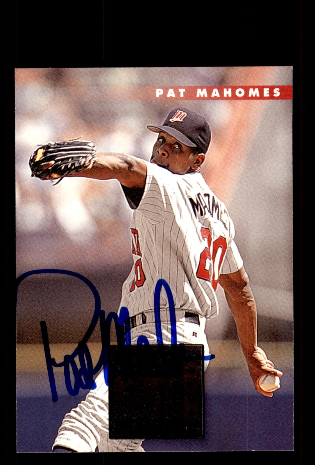 Signed Baseball Card Auto Pat Mahomes 1996 Donruss #180 Minnesota Twins