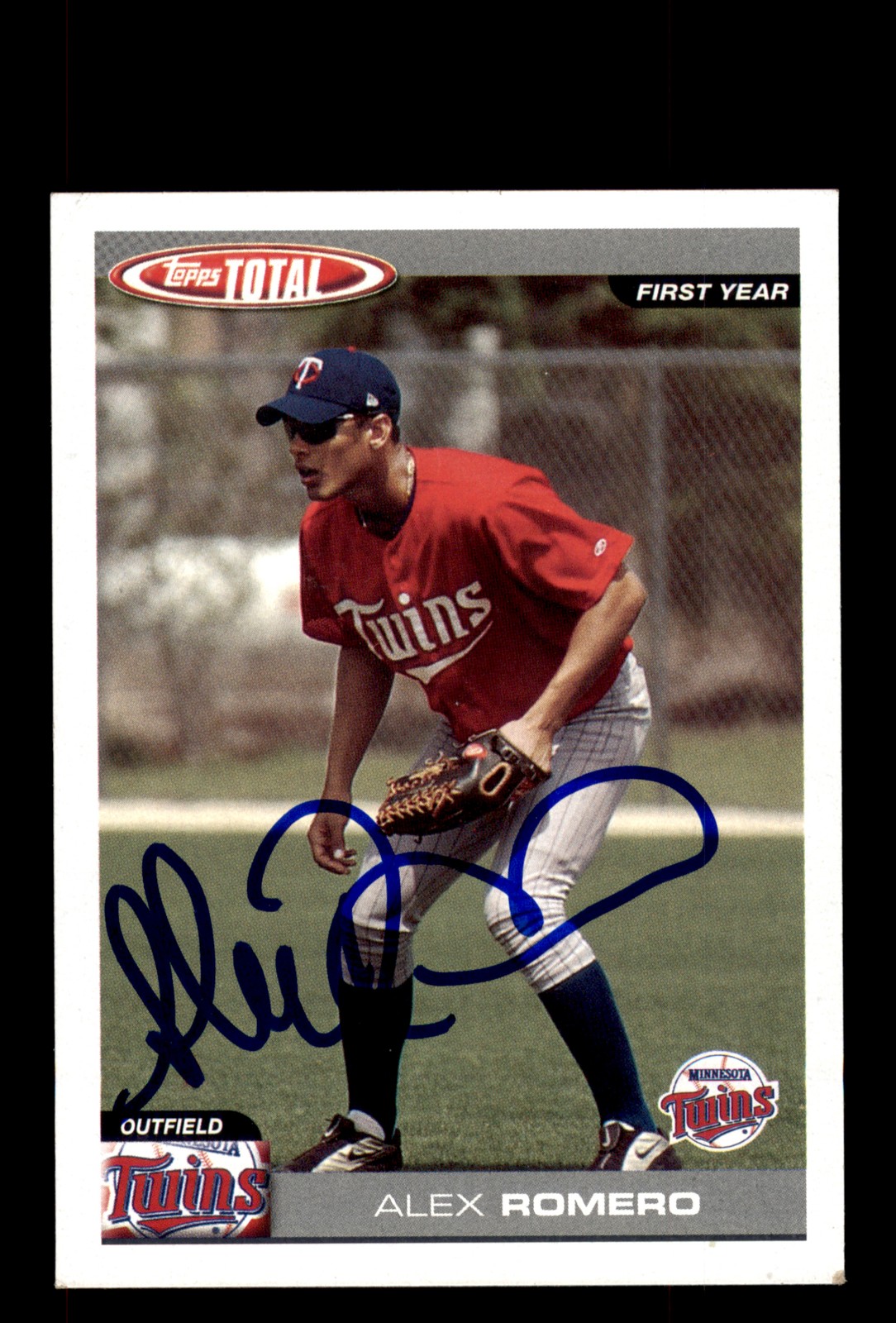 Signed Baseball Card Auto Alex Romero 2004 Topps Total #850 Minnesota Twins
